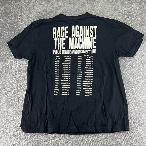 Rage Againstst The Machine Long Sleeveve Shirt Black Womens XL PSA Tour Band - Picture 6 of 7